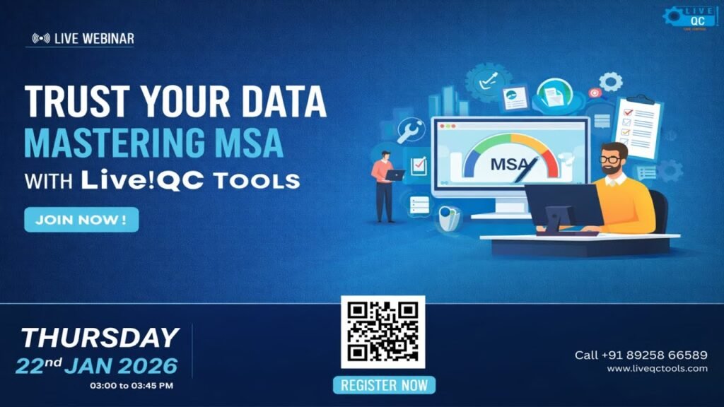 Trust Your Data – Mastering MSA with Live!QC Tools