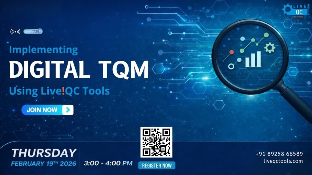 Digital TQM (Total Quality Management) Using Live!QC Tools Webinar